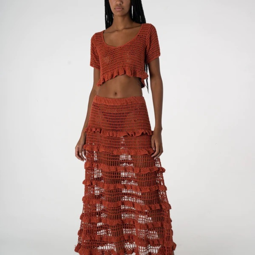 Akoia swim menari crop top and skirt XS